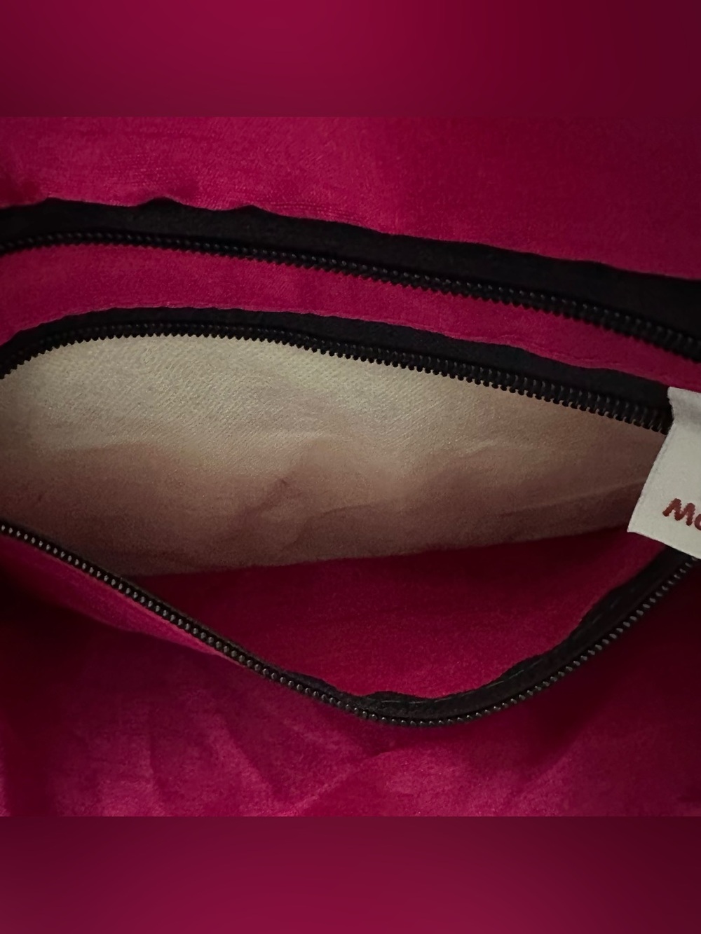 Maatangi Boho Embroidered Mirror Work Foldover Clutch Crossbody Purse Hot Pink - Picture 5 of 10